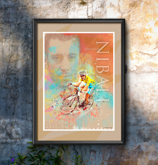 vincenzo nibali cycling poster