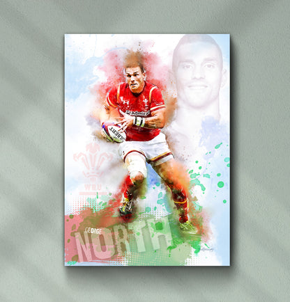 George North - Welsh Rugby Art Print