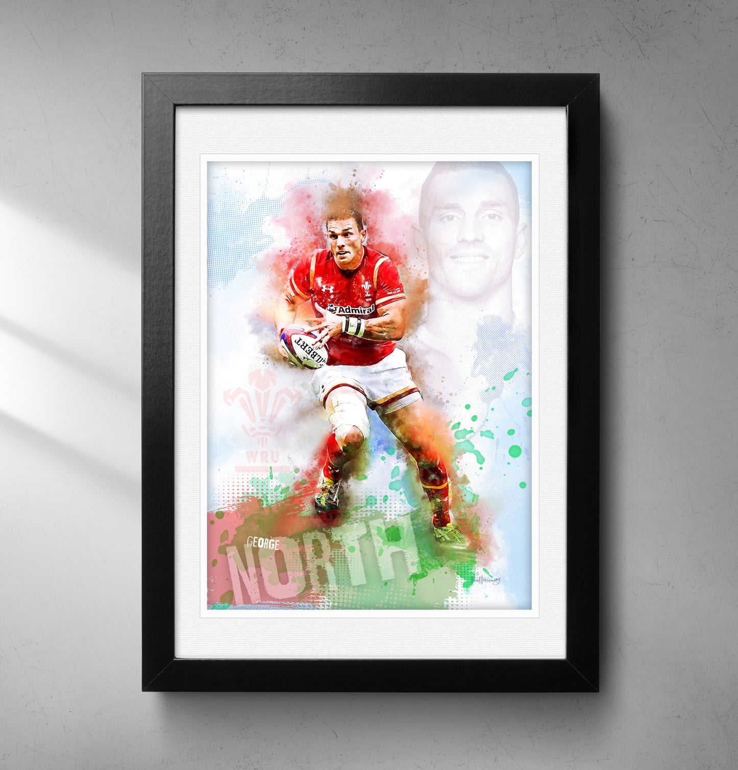 George North - Welsh Rugby Art Print