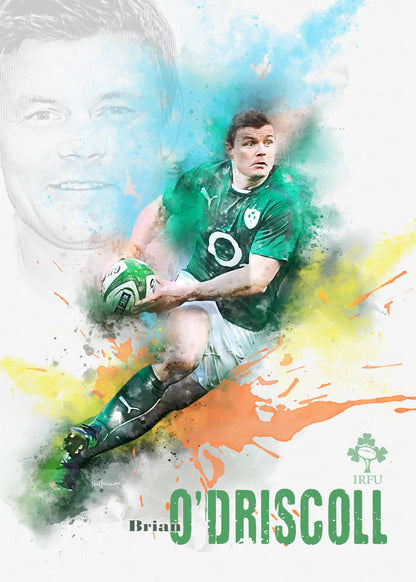 Brian O'Driscoll - Irish Rugby Art Print