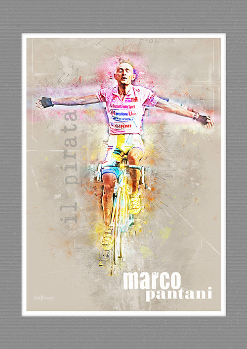 Marco Pantani - Cycling Art Print – Arty Print Creations