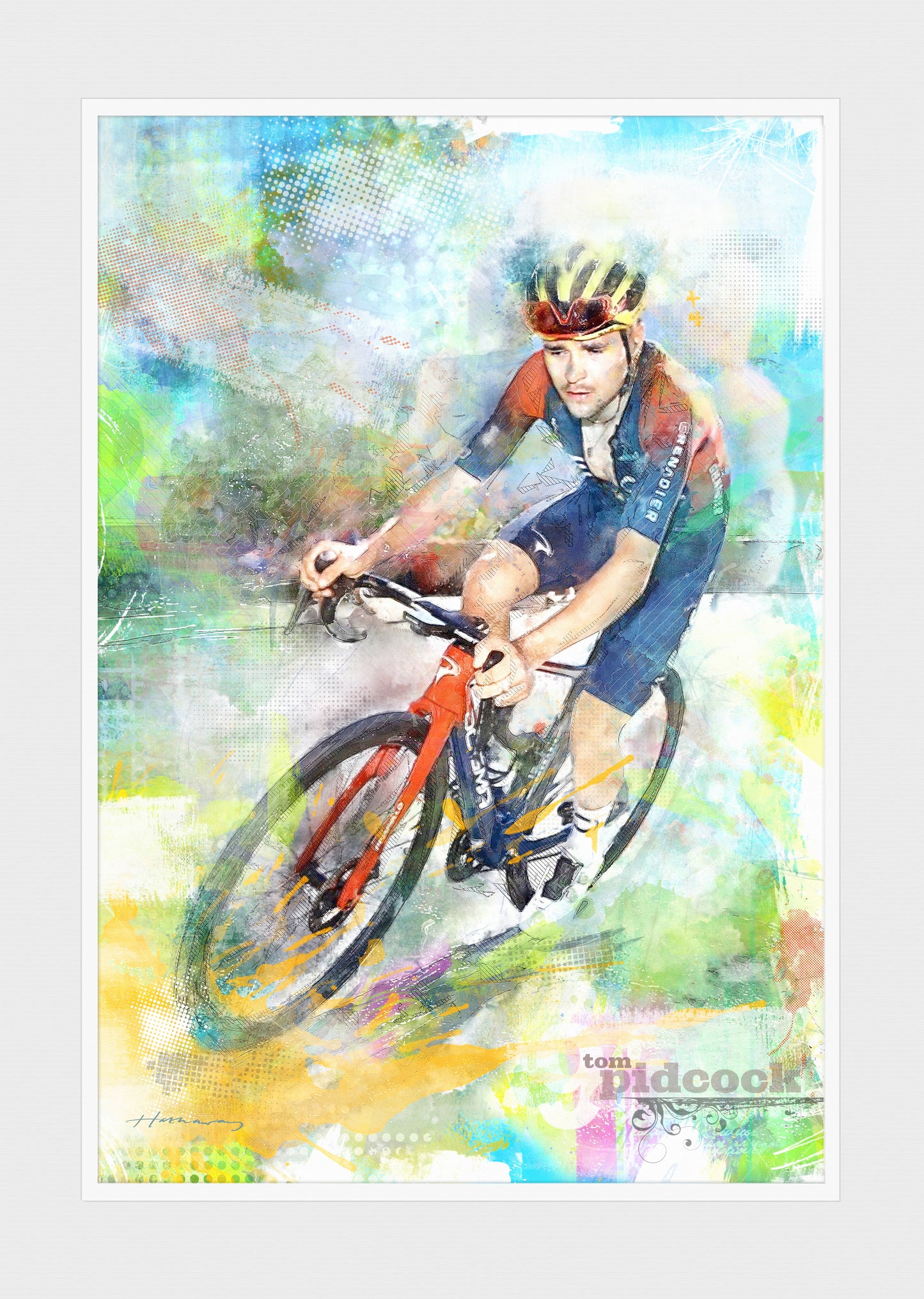 Tom Pidcock - Cycling Art Print 3