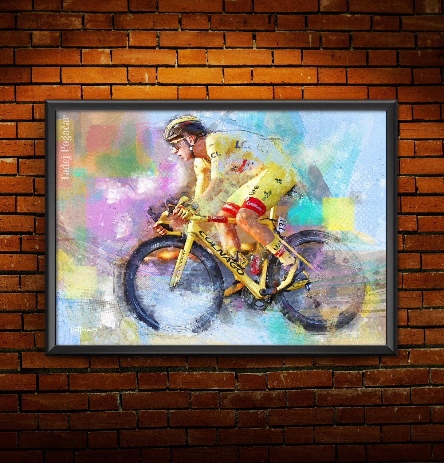 Tadej Pogacar - Cycling Art Print - Option 2