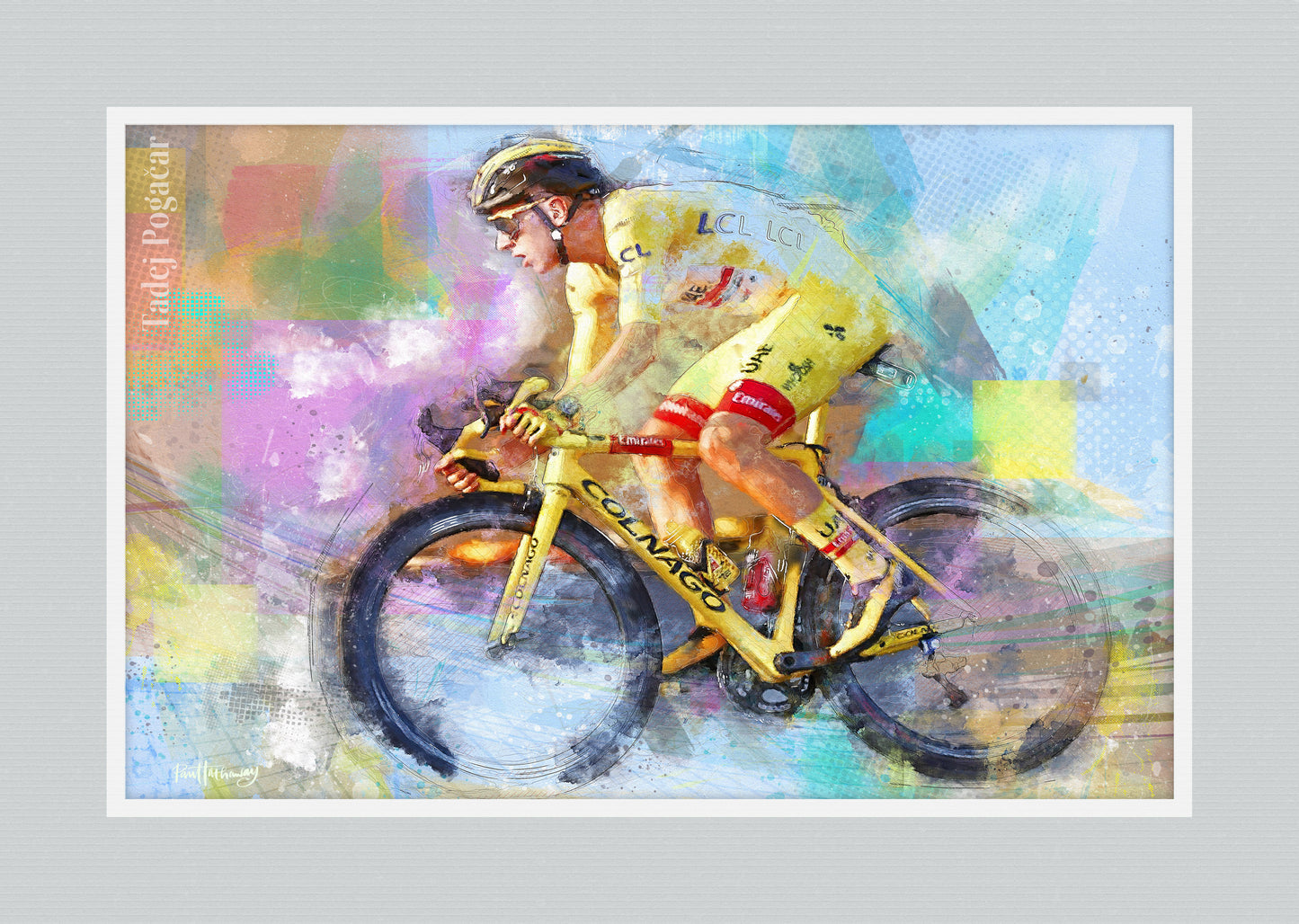 Tadej Pogacar - Cycling Art Print - Option 2