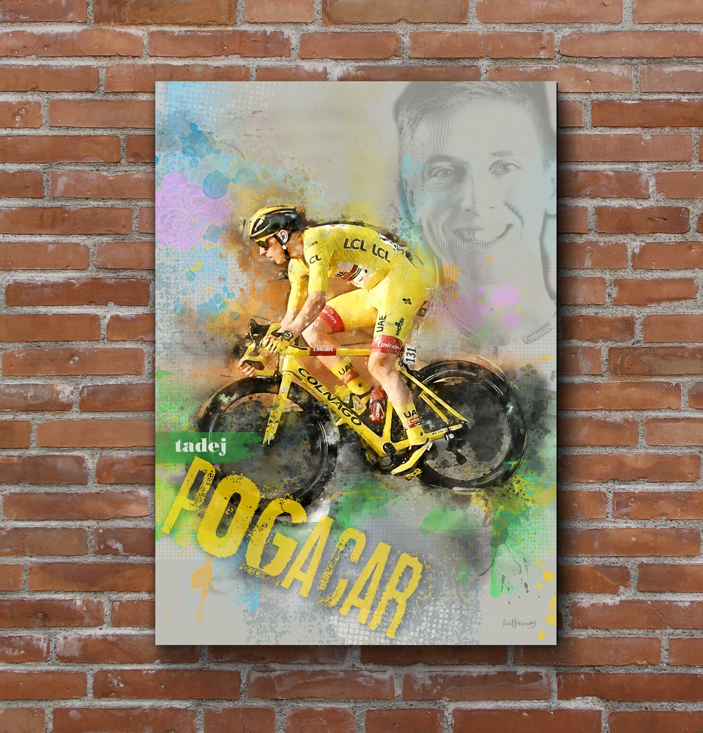 Tadej Pogacar - Cycling Art Print - Option 1