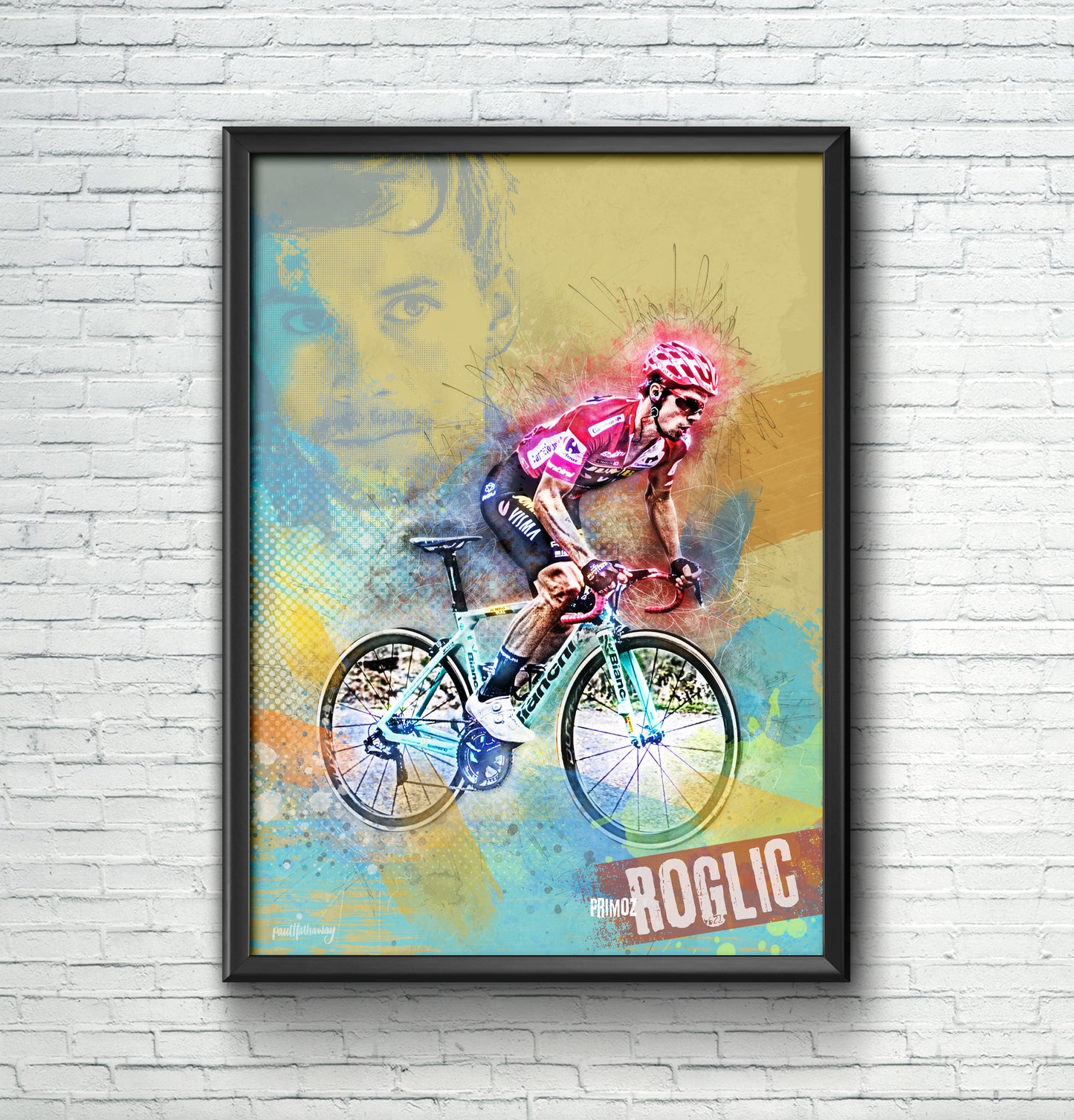 Primoz Roglic - Cycling Art Print - Option 1