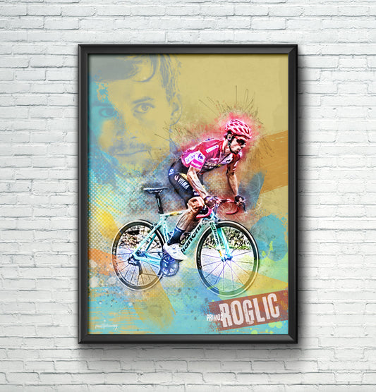 Primoz Roglic - Cycling Art Print - Option 1
