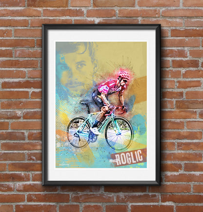 Primoz Roglic - Cycling Art Print - Option 1