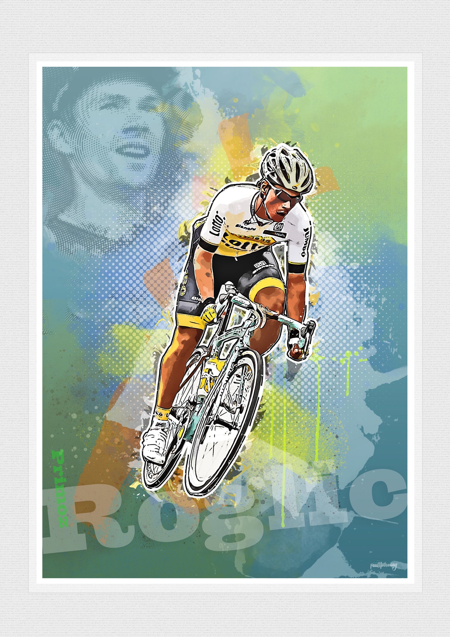 Primoz Roglic - Cycling Art Print - Option 2