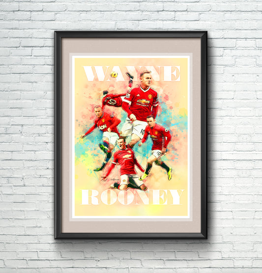 wayne rooney football poster