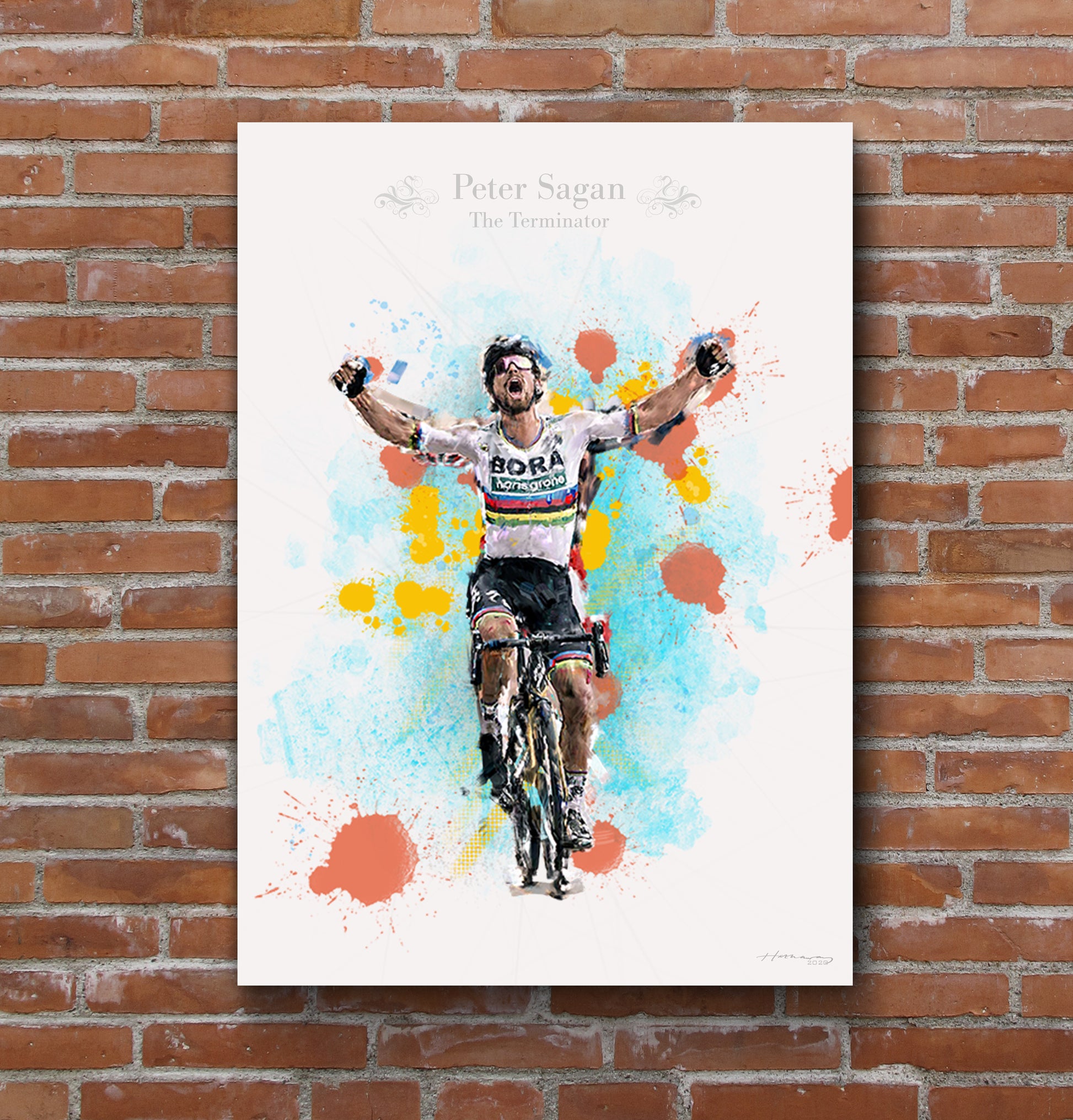 peter sagan cycling art for fans