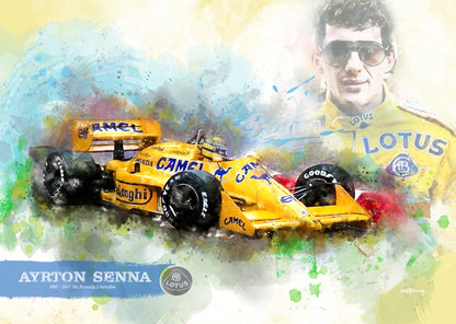 ayrton senna formula 1 poster