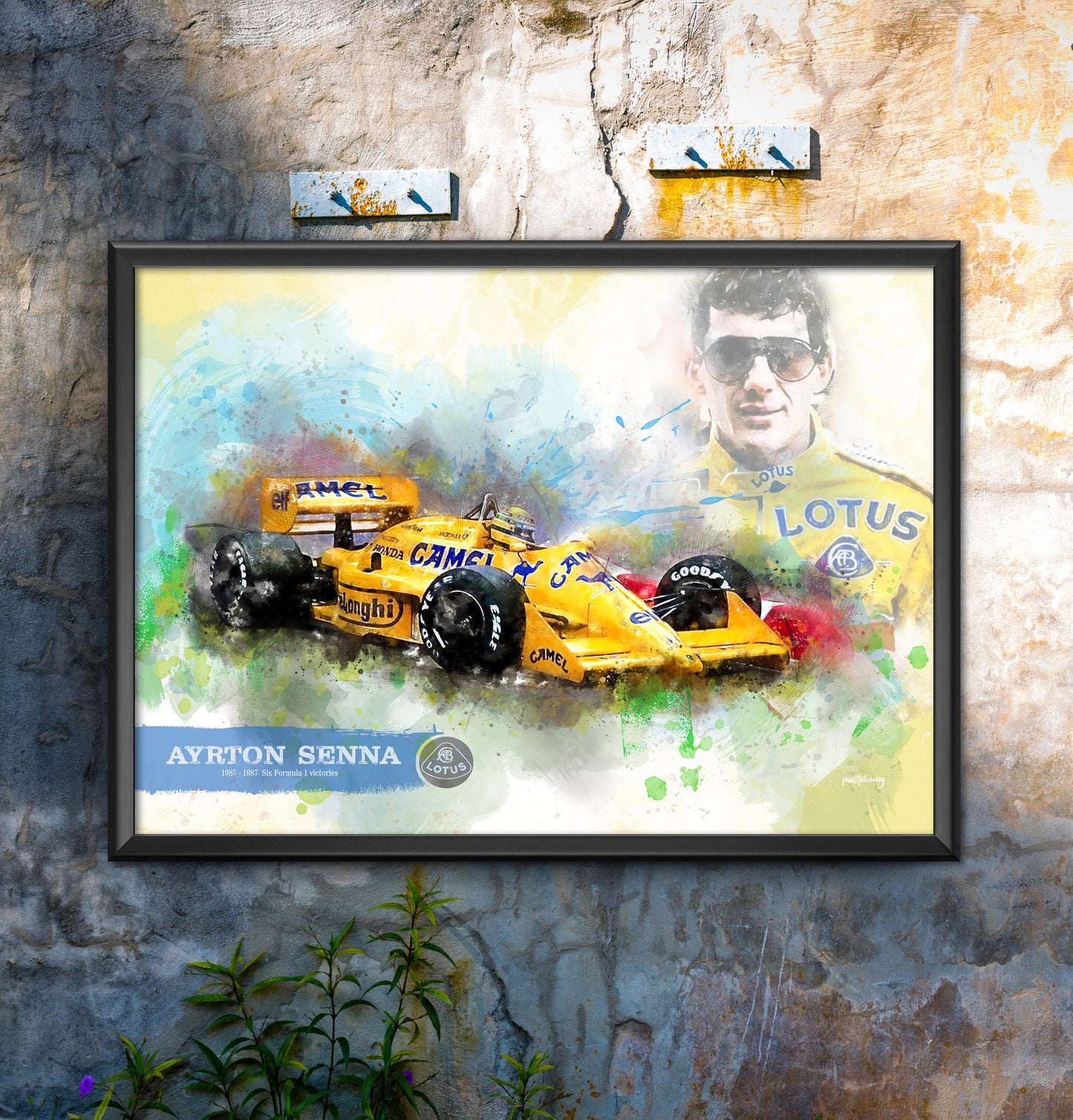 Ayrton Senna - Motor Racing Art Print - Option 2