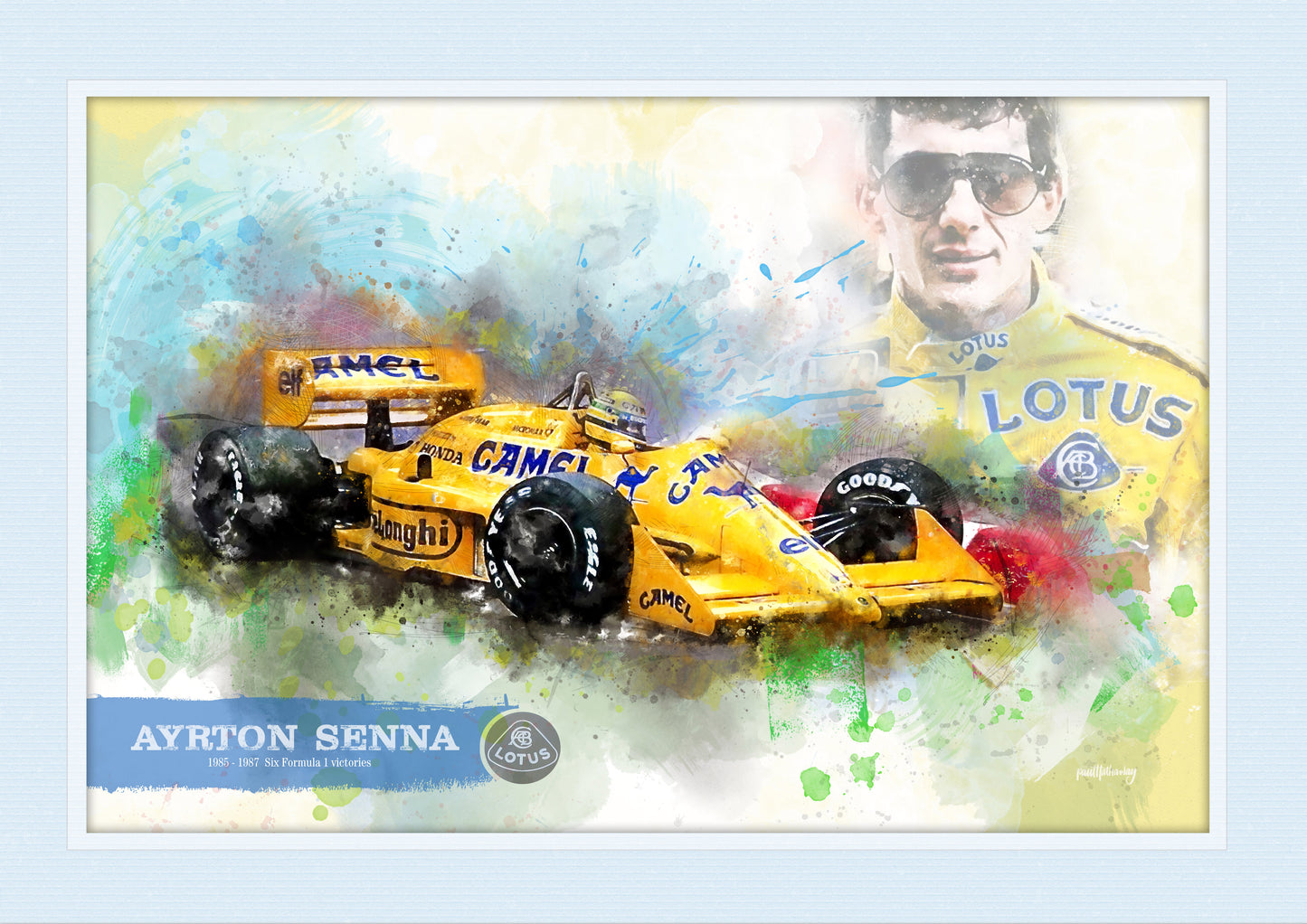 Ayrton Senna - Motor Racing Art Print - Option 2