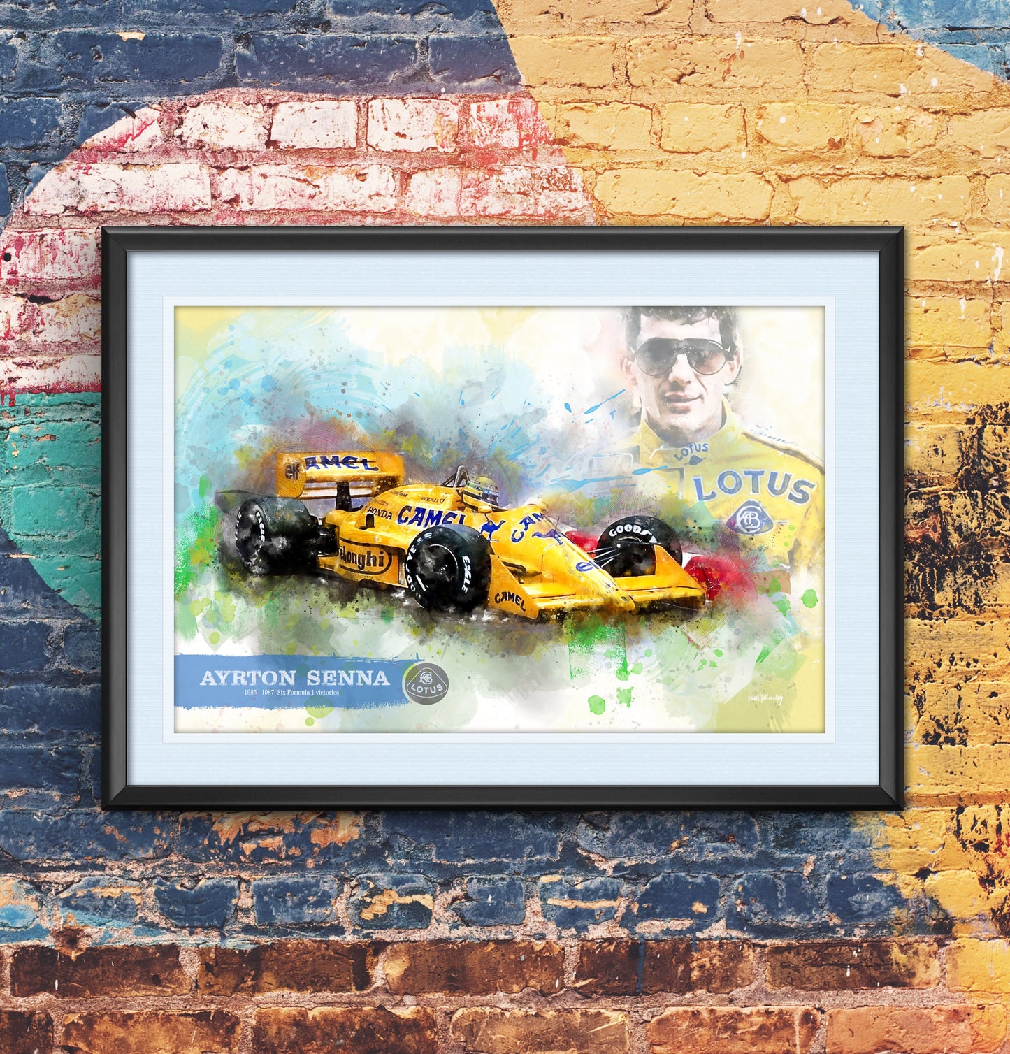 Ayrton Senna - Motor Racing Art Print - Option 2