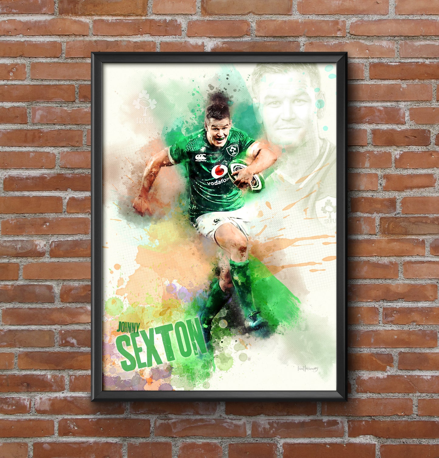 Johnny Sexton - Irish Rugby Art Print