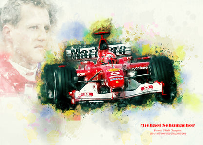 Michael Schumacher - Motor Racing Art Print