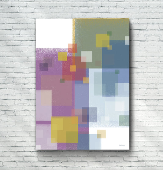 abstract squares, modern art print