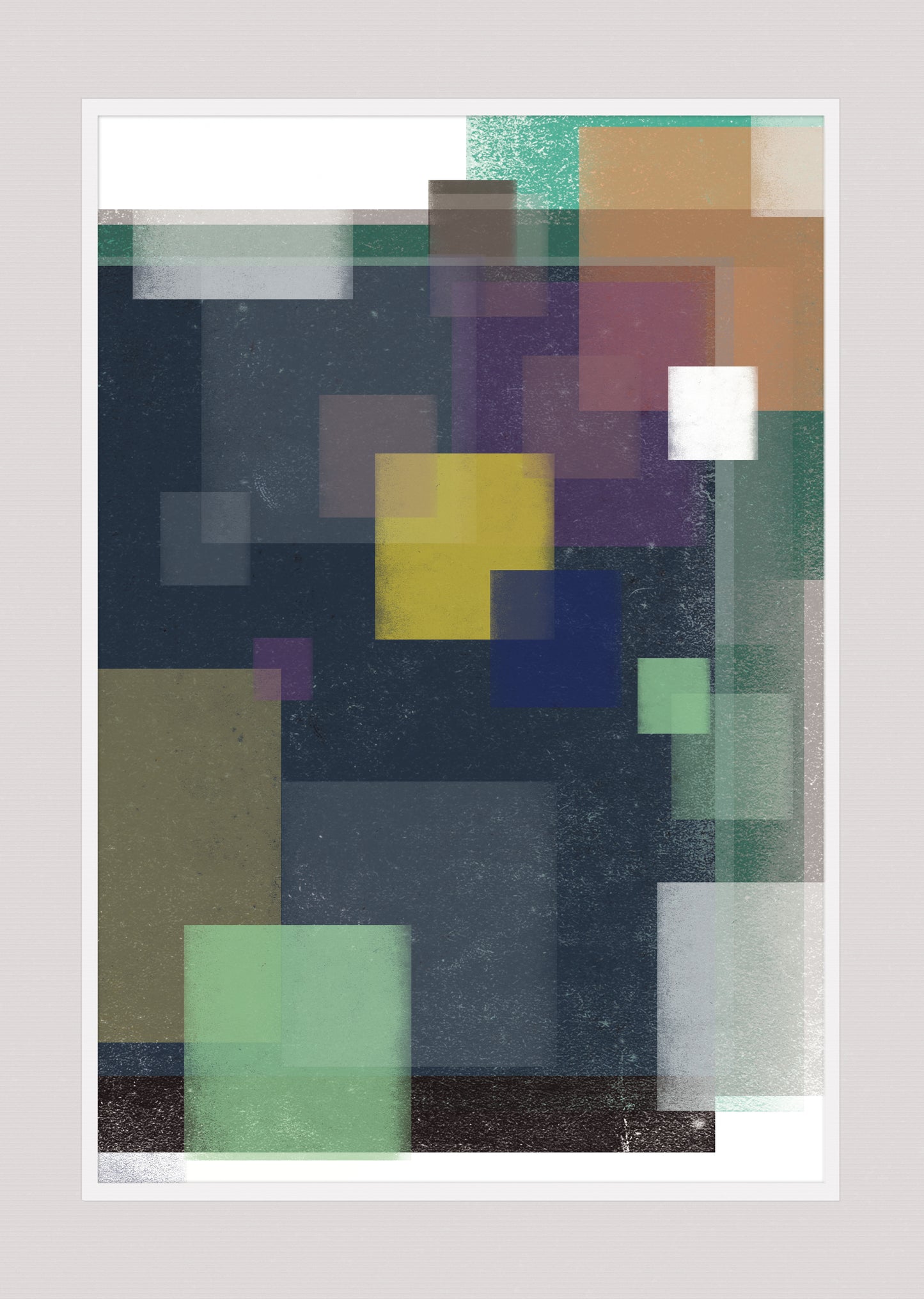 Landscape with squares No. 1 - Modern Wall Art Print