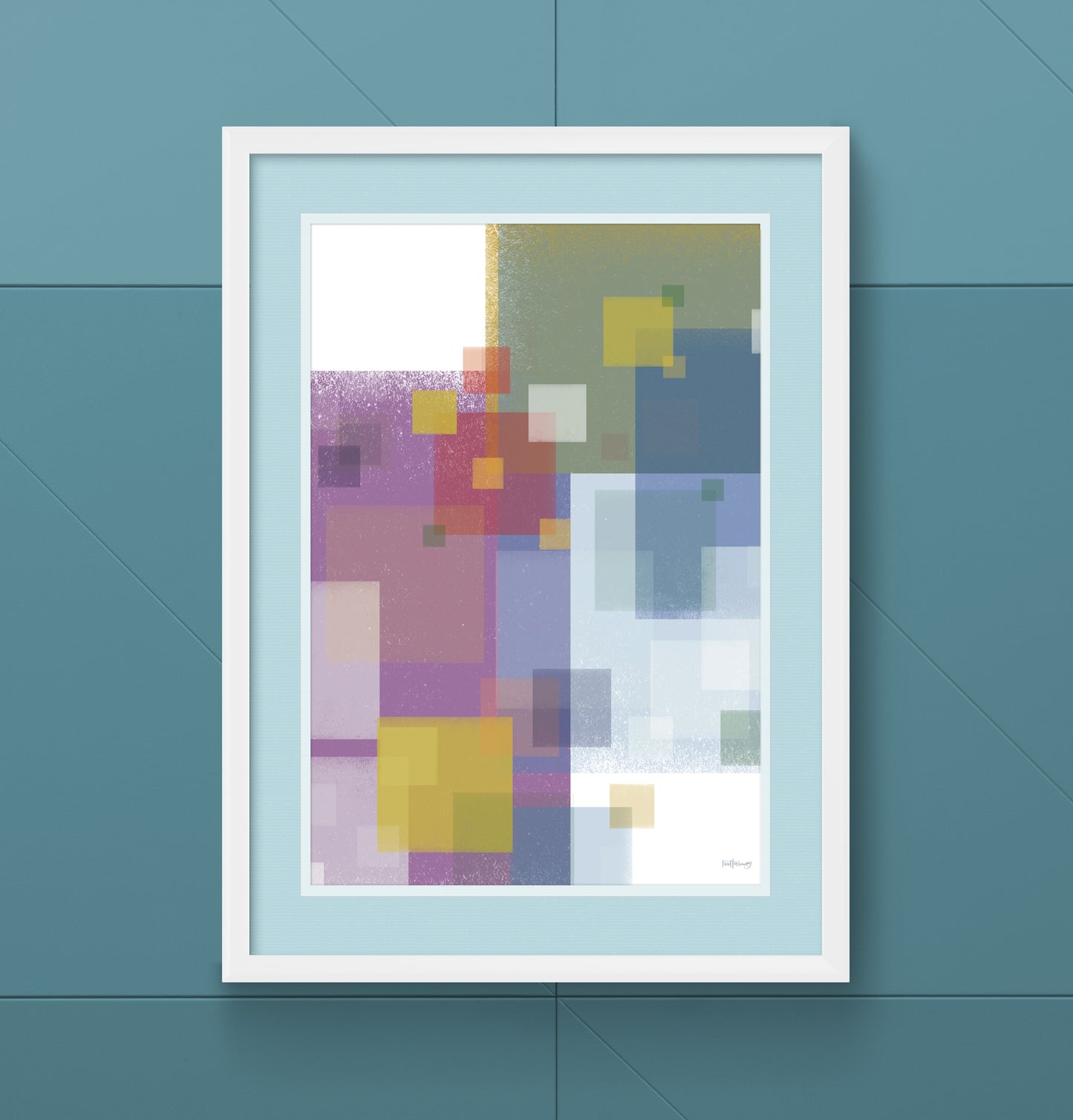 Landscape with squares No. 2 - Modern Wall Art Print