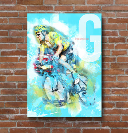 geraint thomas, cycling art print