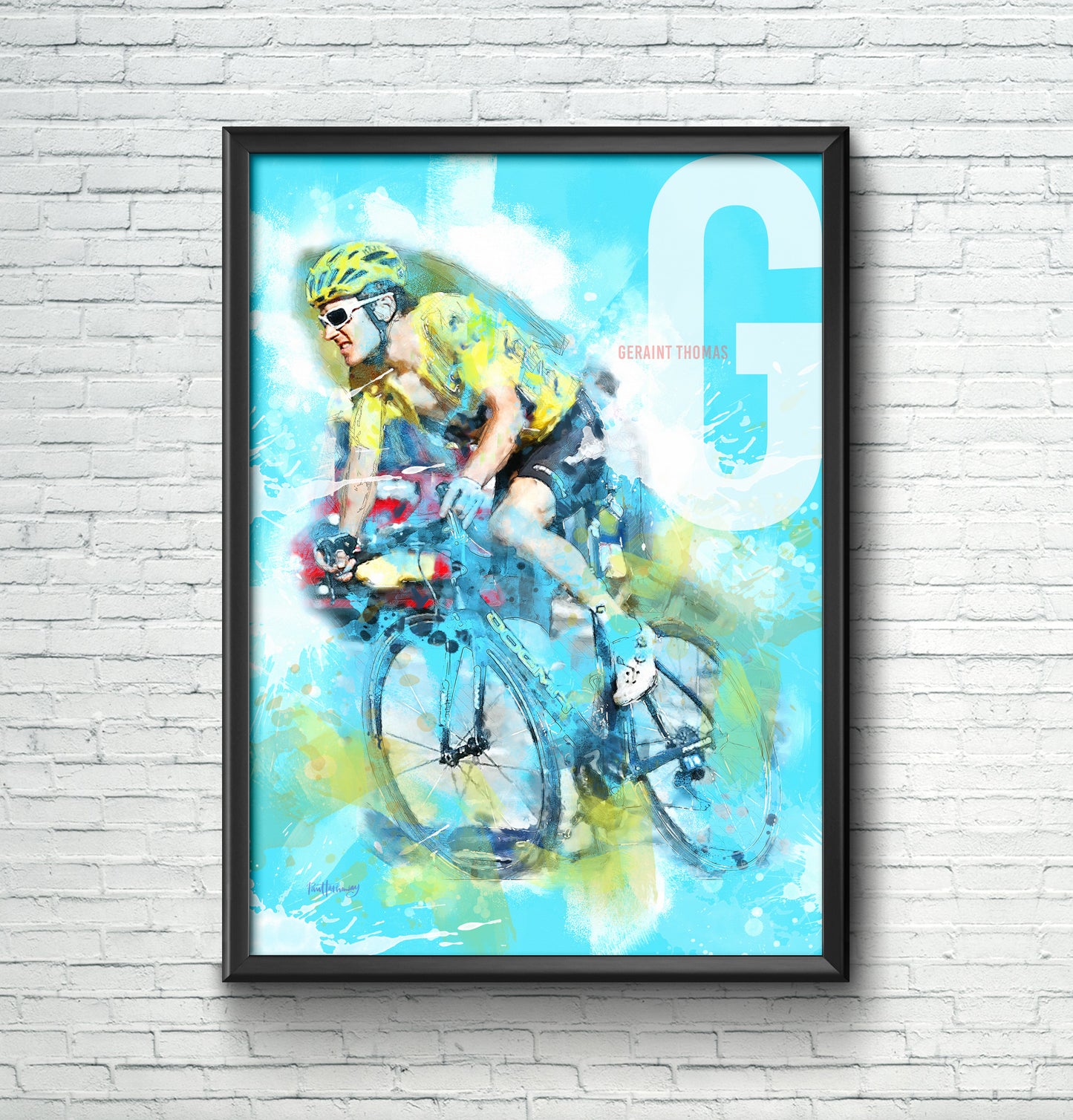 Geraint Thomas - Cycling Art Print - Option 1