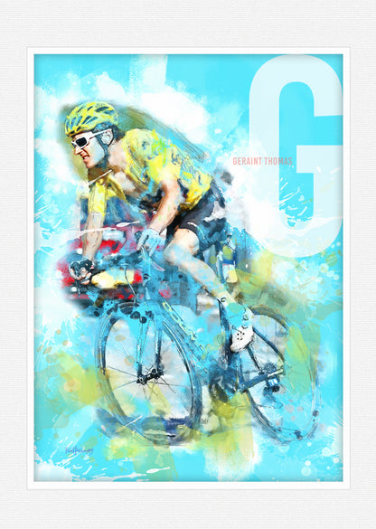Geraint Thomas - Cycling Art Print - Option 1