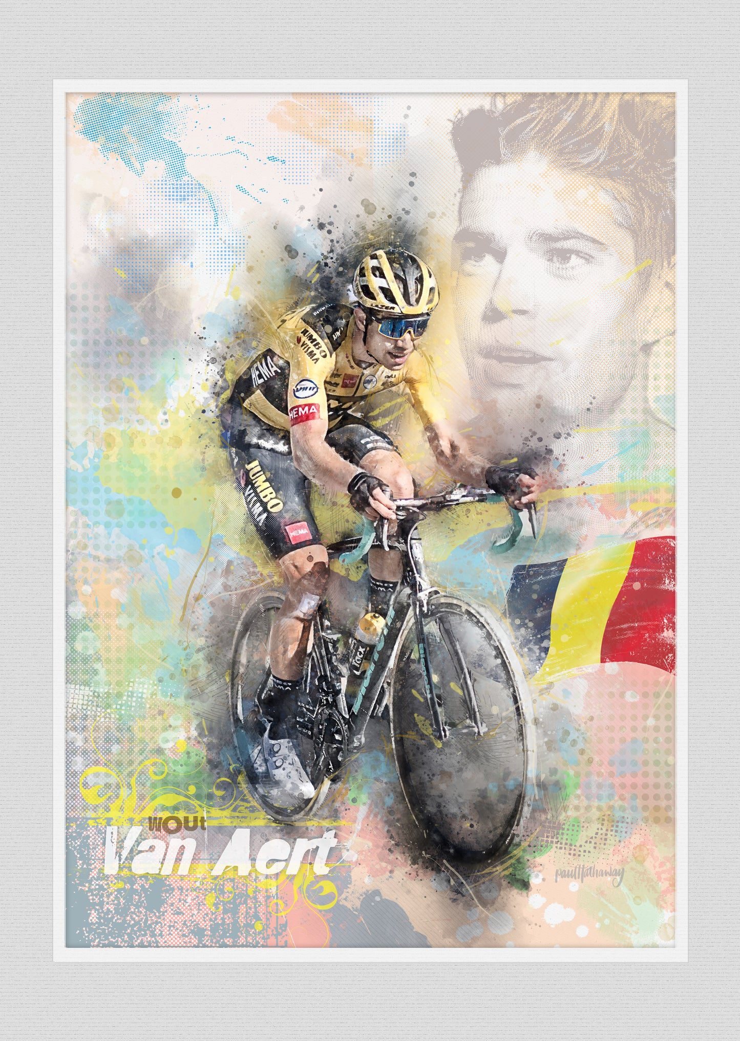 Wout van Aert - Cycling Art Print