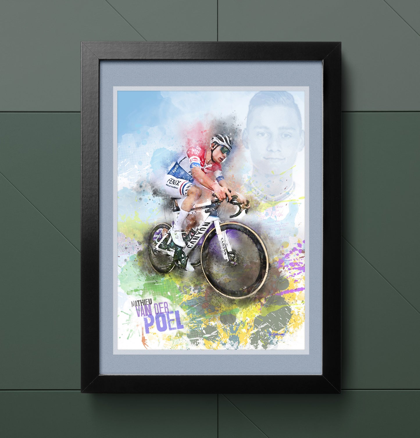 Mathieu van der Poel - Cycling Art Print