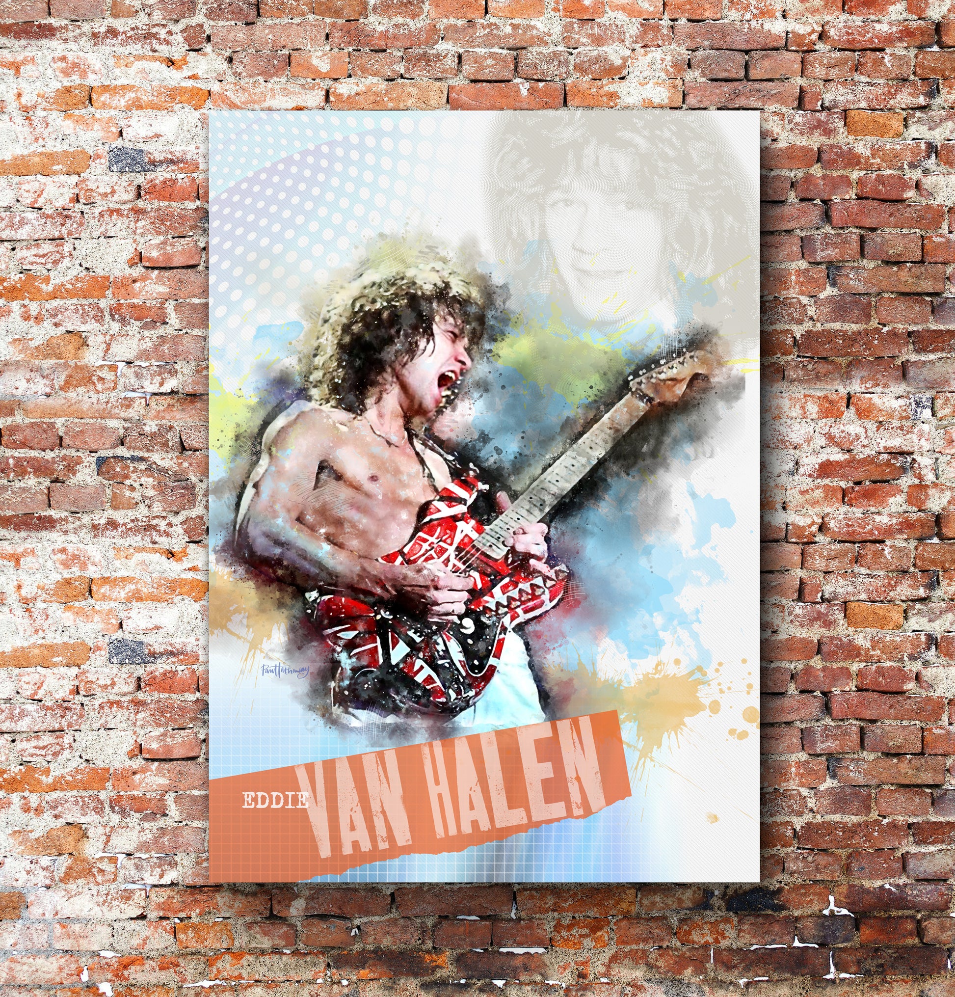 Eddie Van Halen: Póster Enrollado De 24x36 Pulgadas