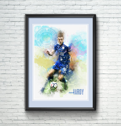 Jamie Vardy, Leicester City - Football Art Print