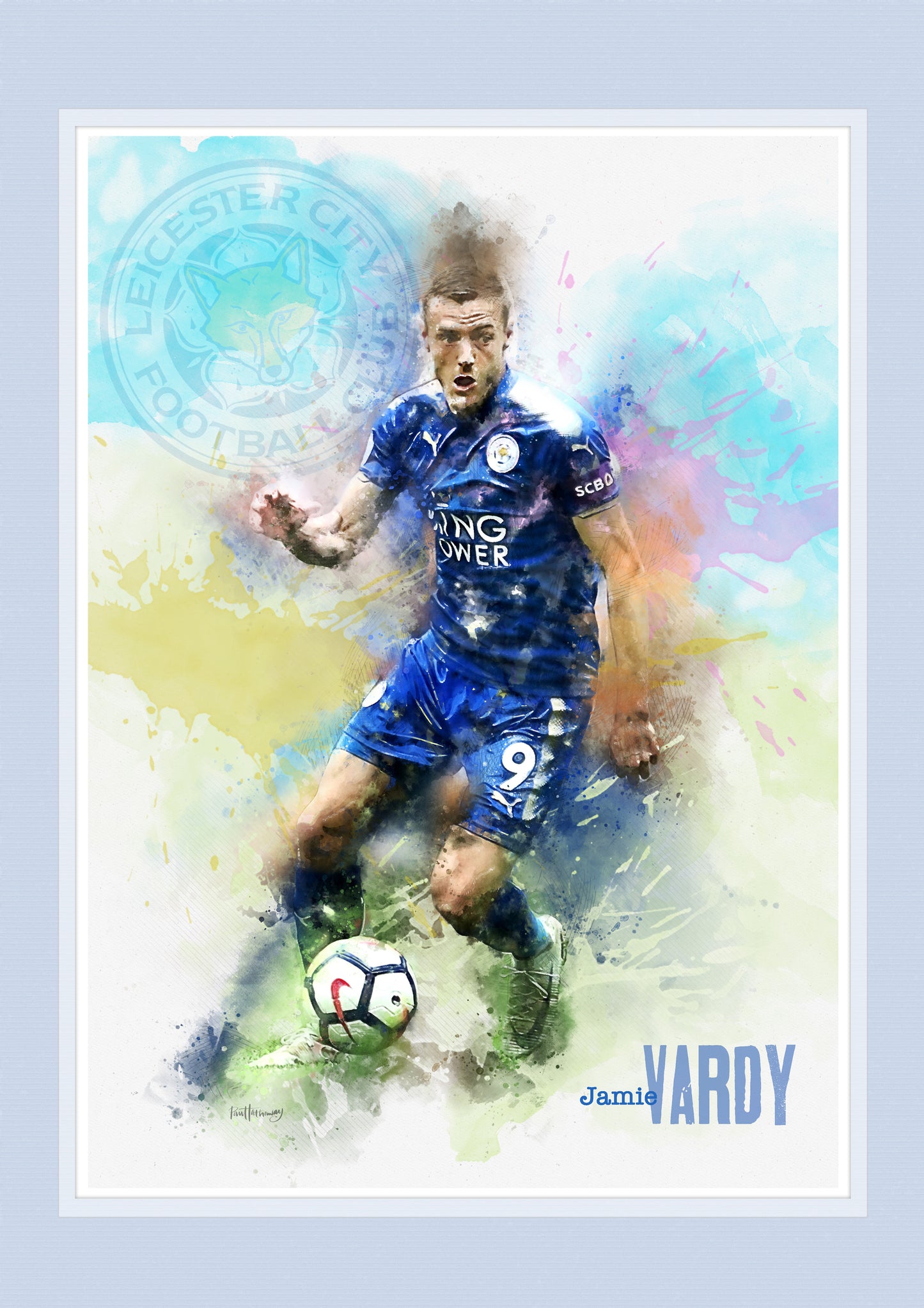 Jamie Vardy, Leicester City - Football Art Print