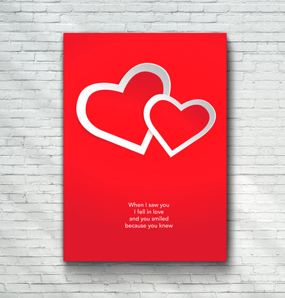 When I saw you I fell in Love - Wall Art Print