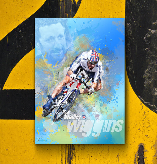 Bradley Wiggins - Cycling Art Print - Option 2