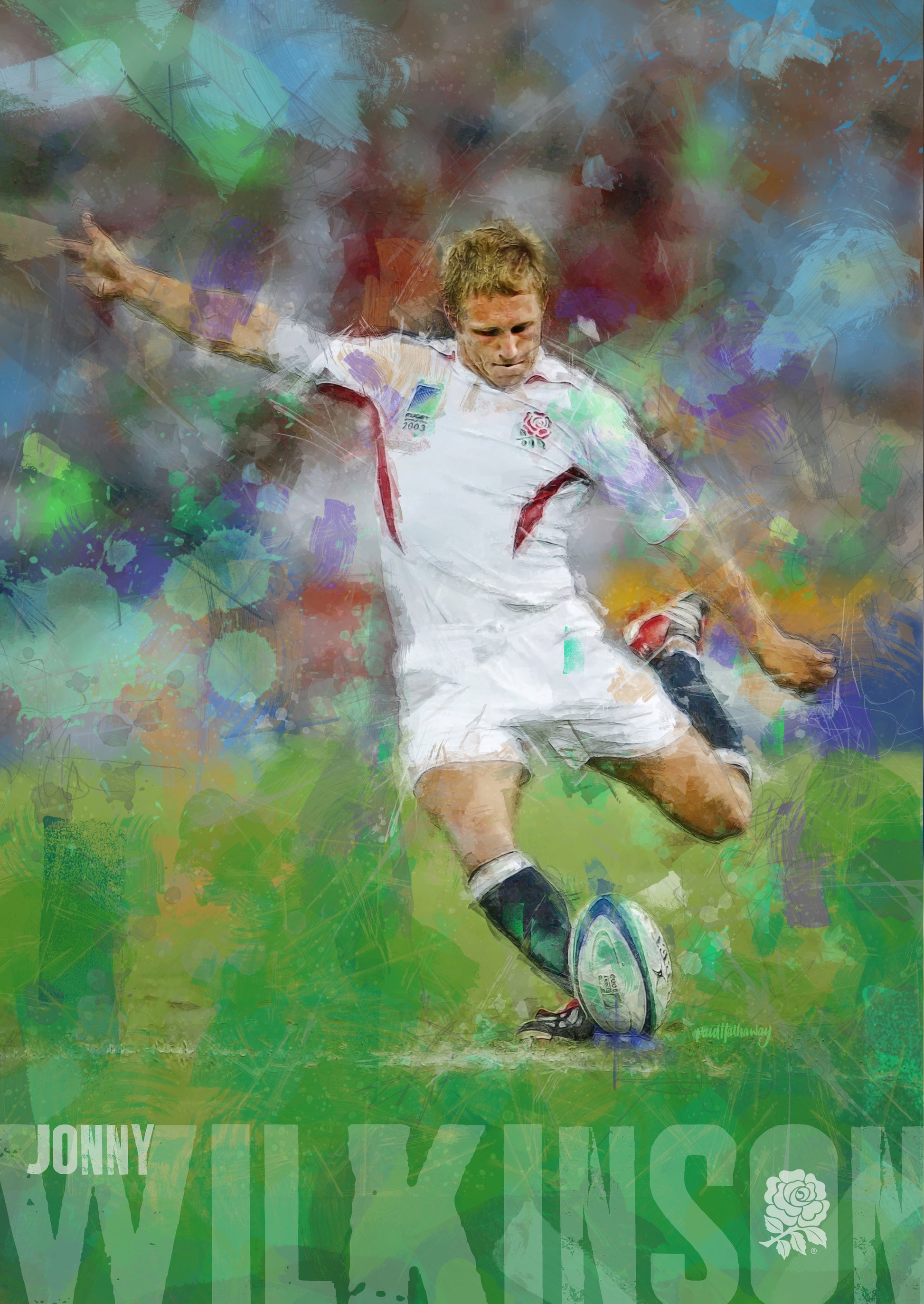 jonny wilkinson rugby art poster