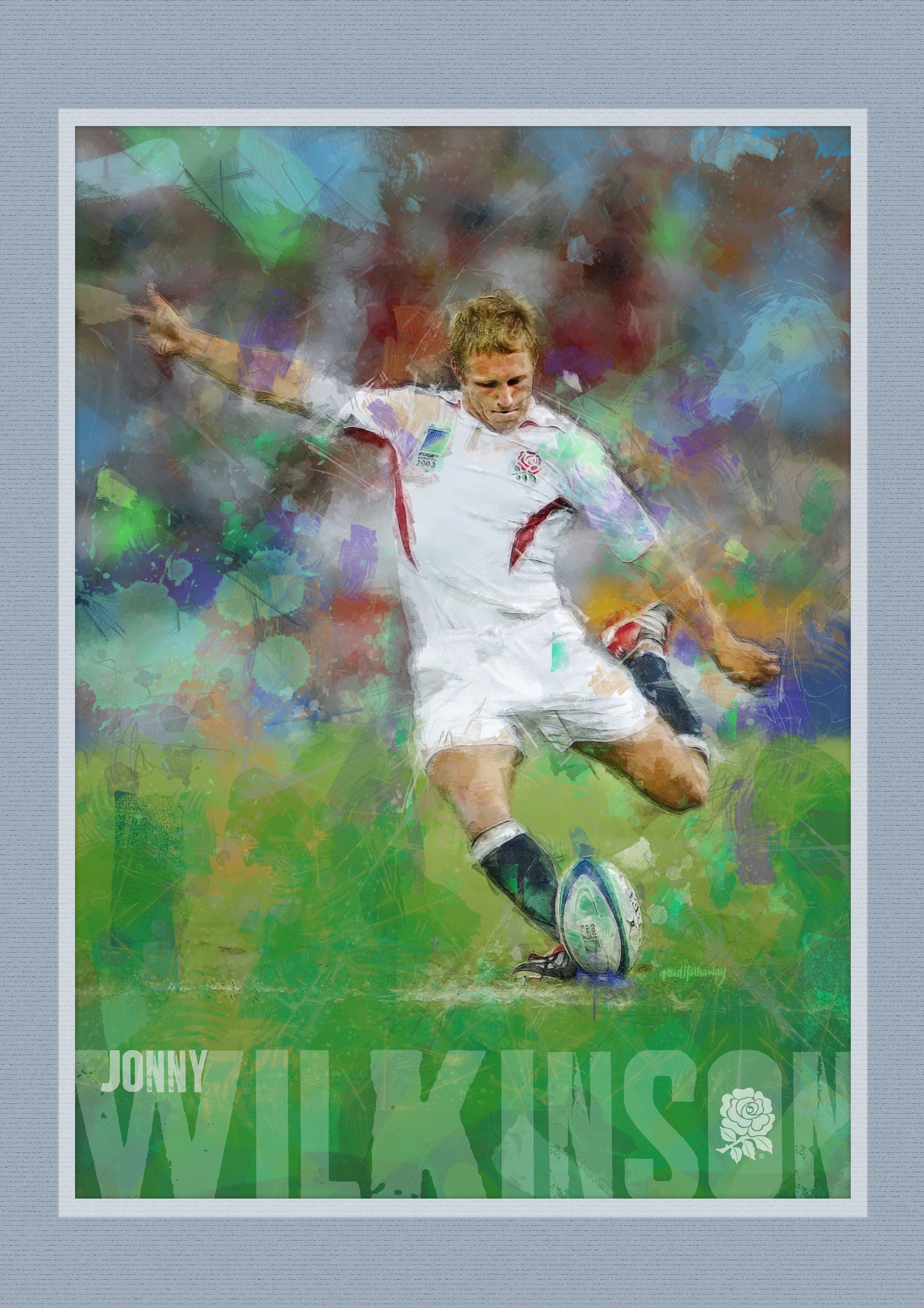 Jonny Wilkinson - England Rugby Art Print