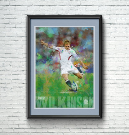 Jonny Wilkinson - England Rugby Art Print