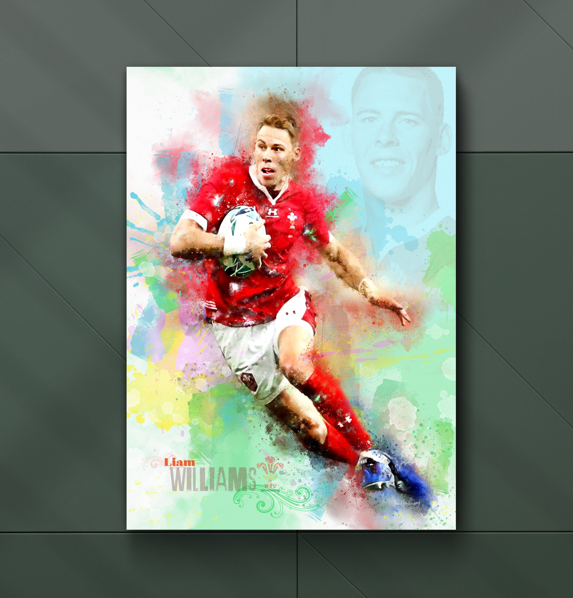 William Works Rugby Liam Williams - Welsh Rugby Art Print – Arty Print Creations