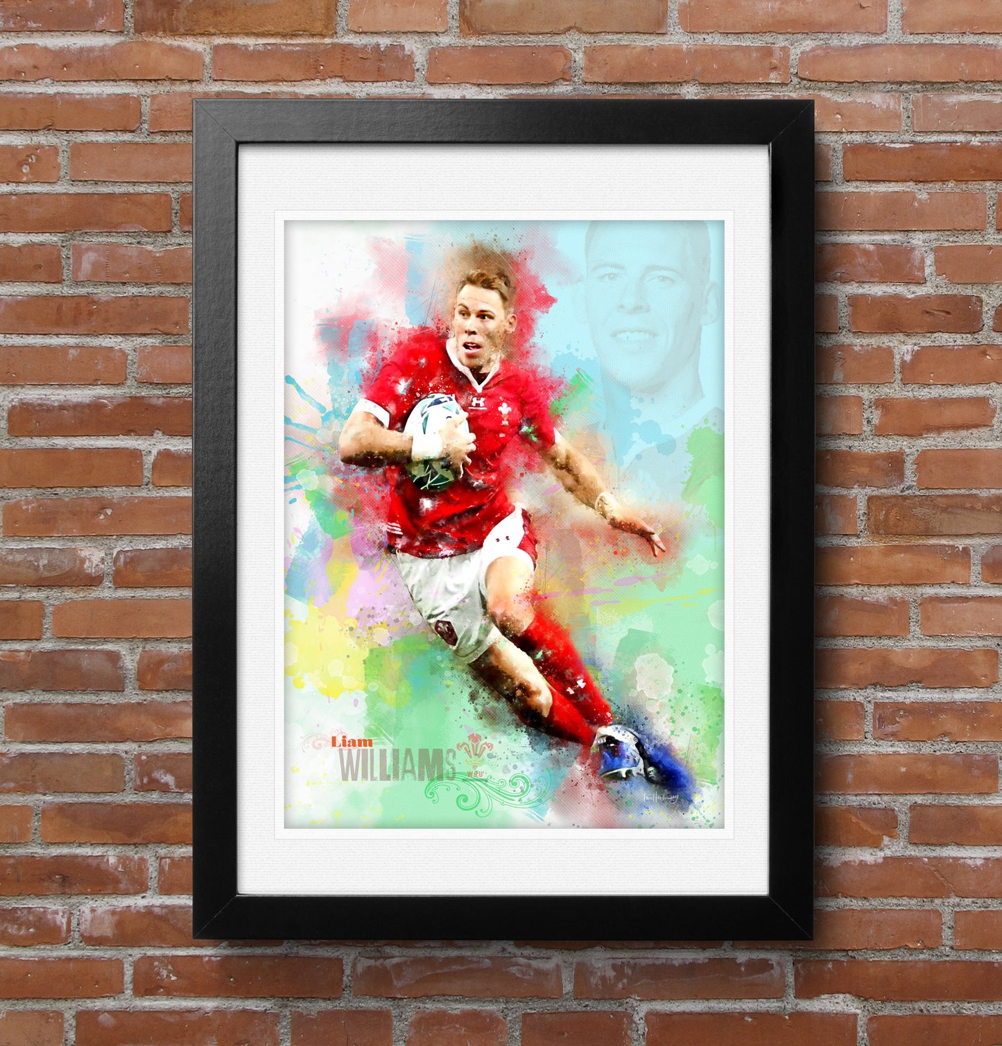 Liam Williams - Welsh Rugby Art Print
